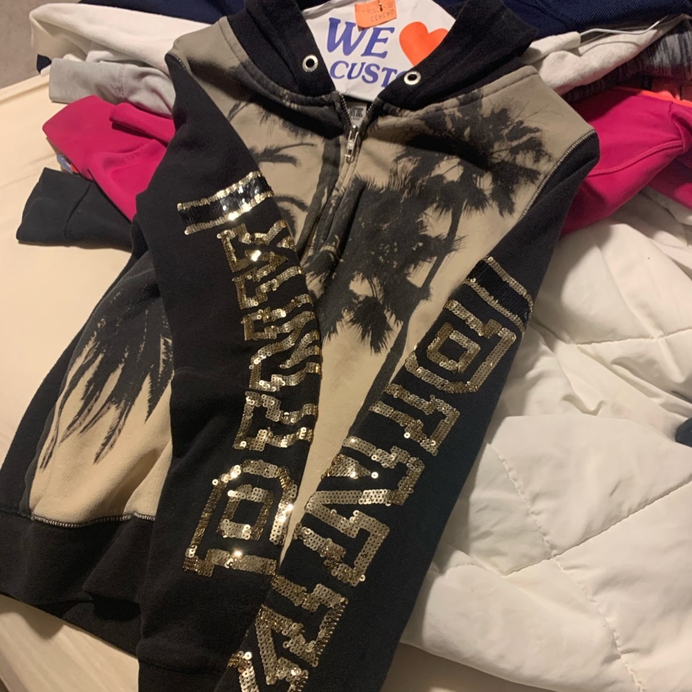 Pink zip up hoodie